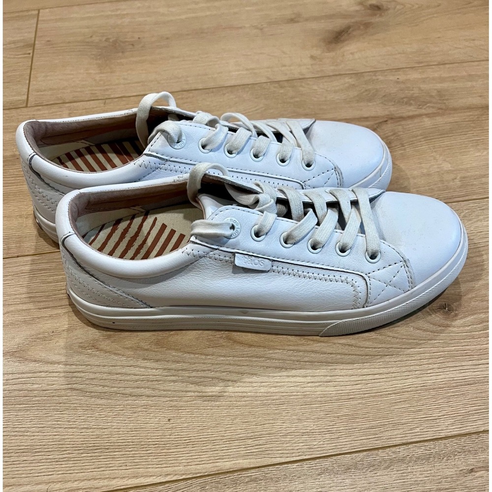 Taos Plim Soul Lux White Leather Low Top Sneakers Womens Shoes 10